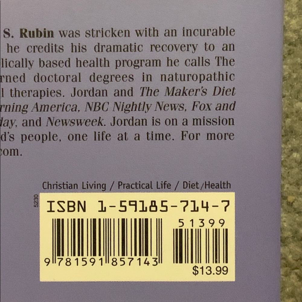 Jordan Rubin Books - Picture 5 of 7